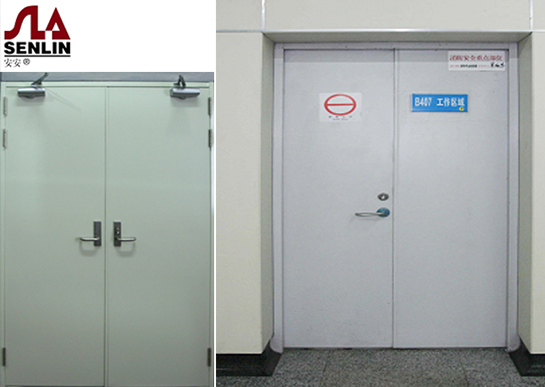 Steel insulation fire door.