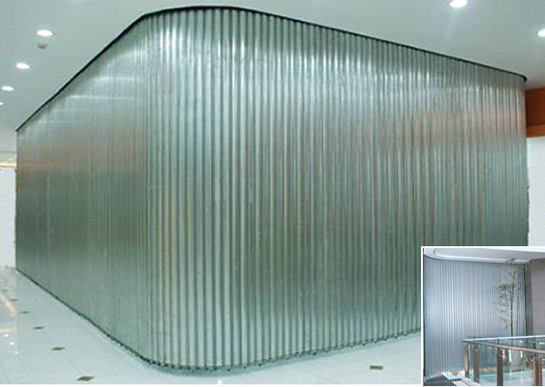 Side steel fire shutter.